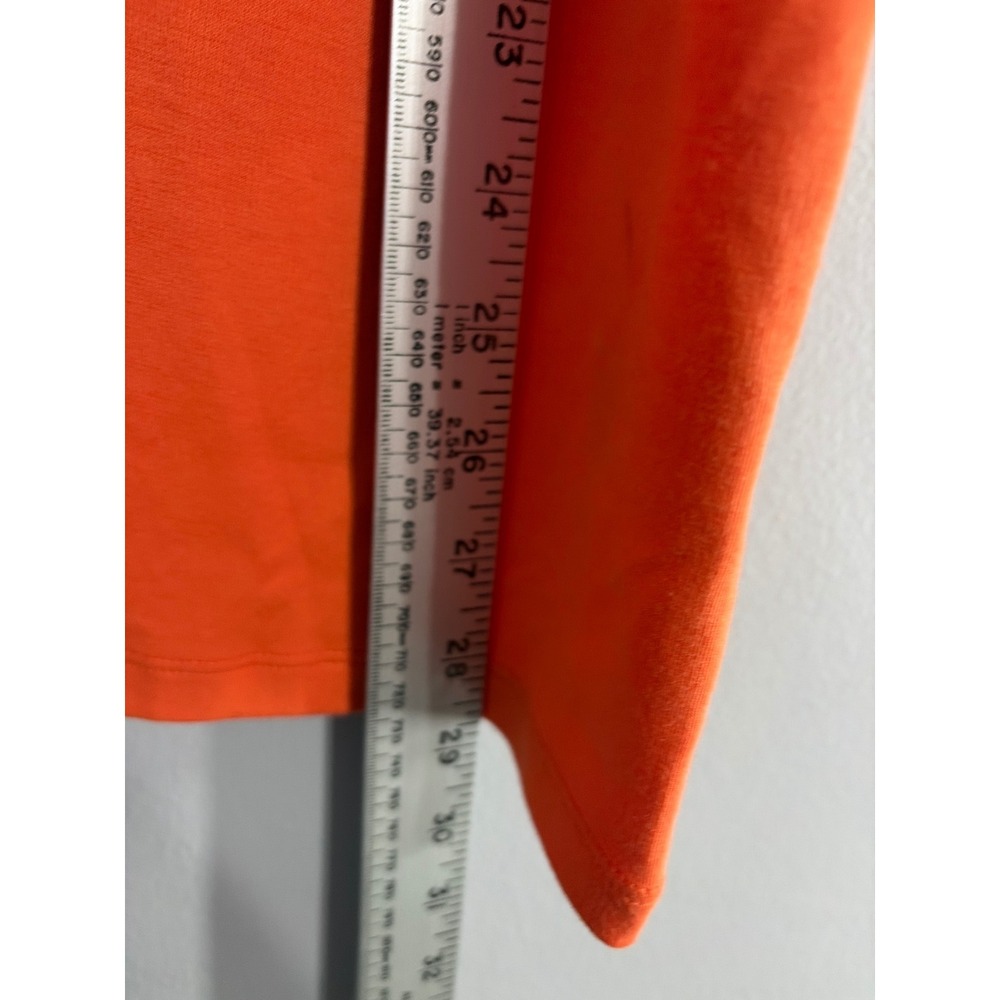 Talbots Plus Size 2X‎ Orange Twist Front V-Neck Sleeveless Cotton Tank Top NWT - Picture 6 of 7